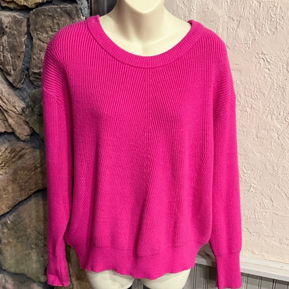 Elodie Fuchsia Crew Neck Sweater
